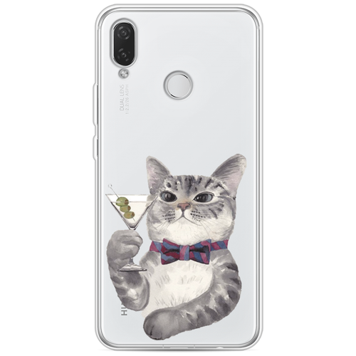 фото Силиконовый чехол кот джентльмен на huawei p smart plus / хуавей p smart plus case place