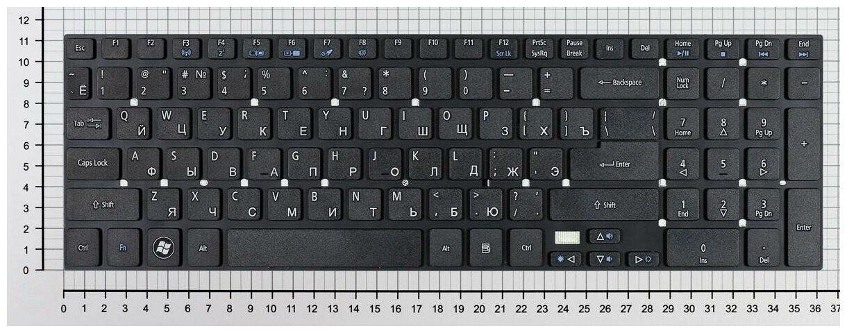 Клавиатура для ноутбука Acer PK130HQ3A00 черная