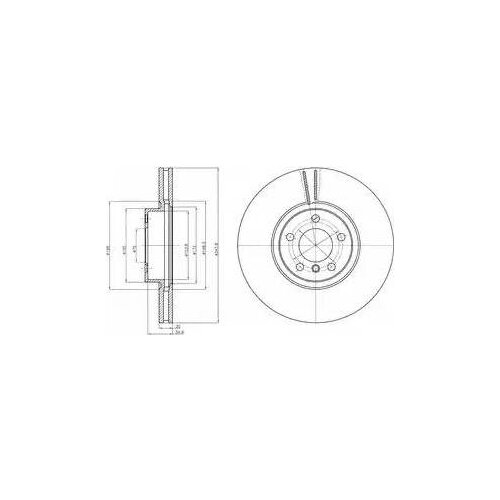 DELPHI BG9063C BG9063C_диск тормозной передний!\ BMW E70 3.0/4.8/E71 3.0d 07 1шт
