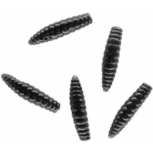 Mikado, Личинка крупная силиконовая Trout Campione Fat Grub, 3.4см, Black, 6шт. mikado личинка крупная силиконовая trout campione fat grub 3 4см cheese 6шт