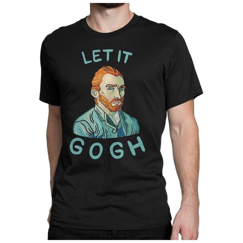 Футболка Dream Shirts Винсент Ван Гог - Let It Gogh Мужская черная S