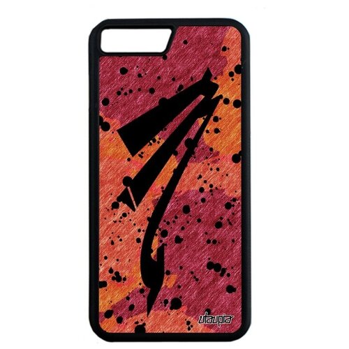 фото Защитный чехол на смартфон // iphone 8 plus // "знак зодиака скорпион" зодиак каллиграфия, utaupia, оранжевый