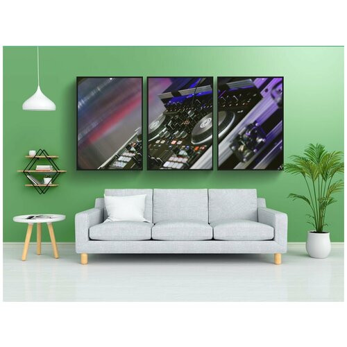 фото Набор модулных постеров для интерьера "dj, диск жокей, ночная жизнь" 60x90 см. в тубусе, без рамки lotsprints