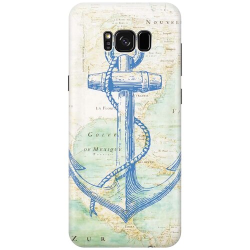 фото Re:pa накладка transparent для samsung galaxy s8+ с принтом "якорь на карте"