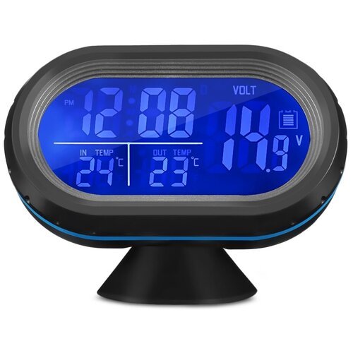Автомобильные часы/термометр VST-7009V часы термометр автомобильные с подсветкой черный