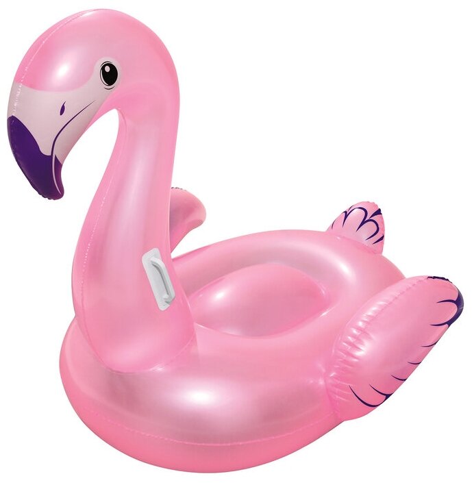 Надувная игрушка Bestway фламинго для катания верхом на воде 127х127 см - фото №1