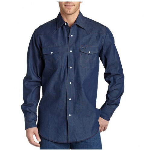 фото Рубашка джинсовая wrangler cowboy cut rigid denim (l)