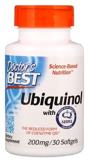 Капсулы Doctor's Best Ubiquinol with QH Kaneka 200 мг, 70 г, 200 мг, 30 шт.