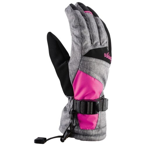 Перчатки Viking, размер 6, розовый, серый перчатки viking размер 6 черный розовый