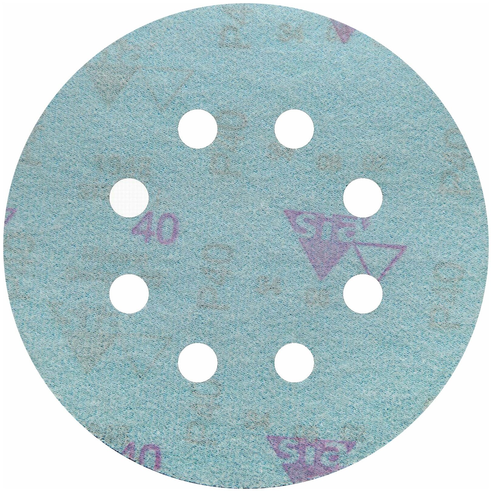 Sia Abrasives siaflex 1948 Шлифовальный круг на липучке 125мм, 8 отверстий, P40, в упаковке 6шт. — фото 3
