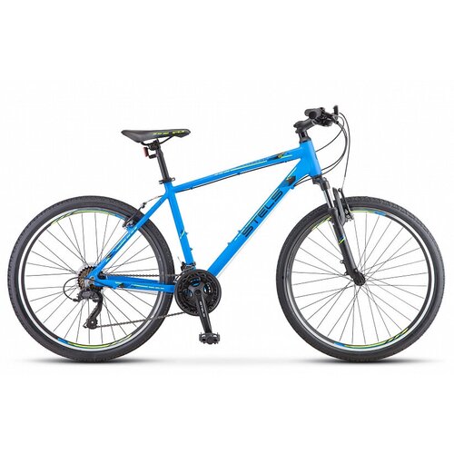 Велосипед STELS Navigator-590 V -23г. К010 (20 / синий-салатовый ) 26 stels navigator 590 v 2021 рама 20 серый салатовый