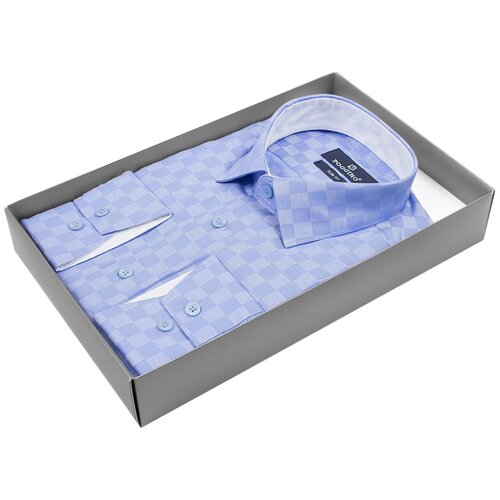 Рубашка Poggino 5007-34 цвет синий размер 46 RU / S (37-38 cm.) синего цвета