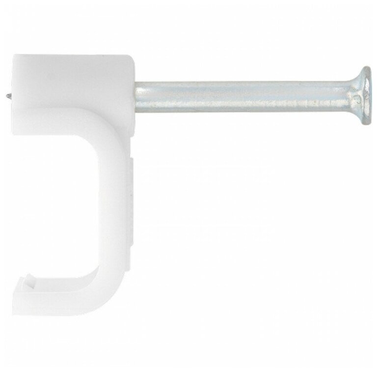 фото Скобы электроустановочные, 5 мм, прямоугольный профиль, 50 шт. СибрТех [47533]