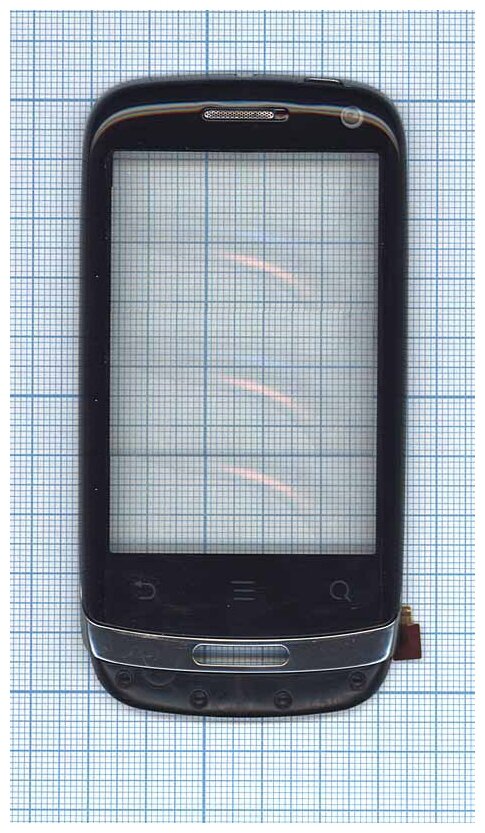 Сенсорное стекло (тачскрин) для Huawei Ideos X3 черное c рамкой