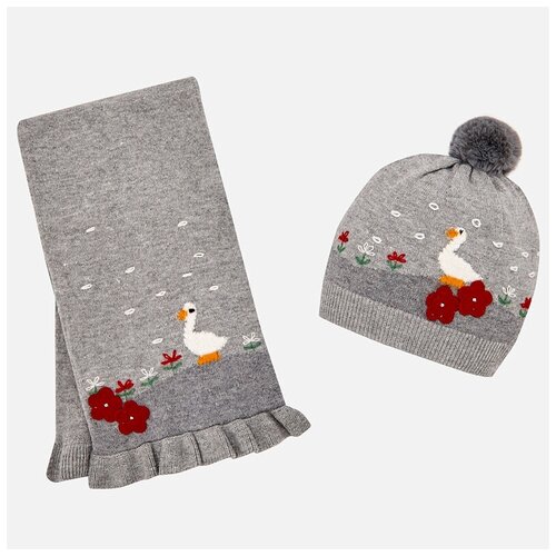 фото Комплект: шапка и шарф mayoral m10460, 92, серый
