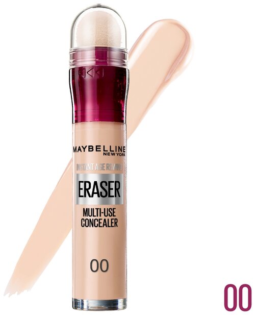 Maybelline New York Консилер The Eraser Eye, оттенок 00, Слоновая кость, , 1