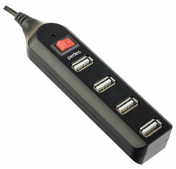 USB-Концентратор Perfeo 4 Port, (PF-HYD-6001H) чёрный