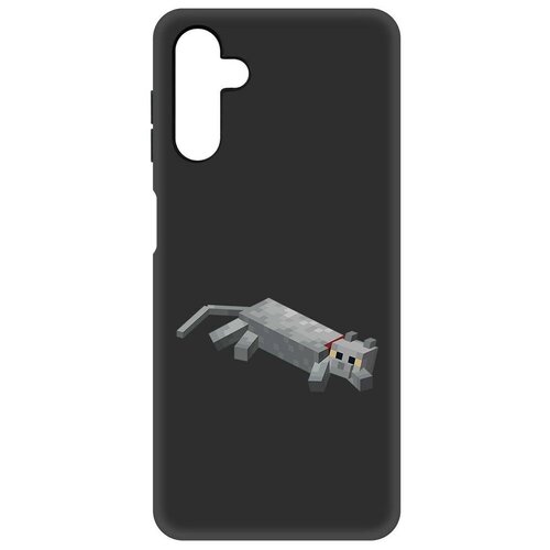 Чехол-накладка Krutoff Soft Case Minecraft-Кошка для Samsung Galaxy A13s (A137) черный