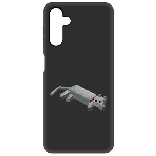 Чехол-накладка Krutoff Soft Case Minecraft-Кошка для Samsung Galaxy A13s (A137) черный чехол накладка krutoff soft case minecraft иглобрюх для samsung galaxy a13s a137 черный