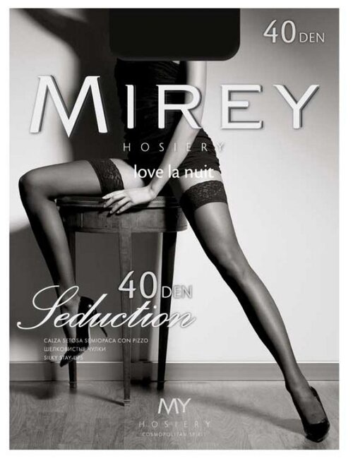 Чулки  Mirey Seduction, 40 den, размер 1-2, черный