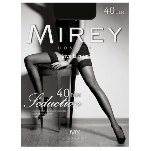 фото Чулки mirey seduction, 40 den, размер 1-2, черный