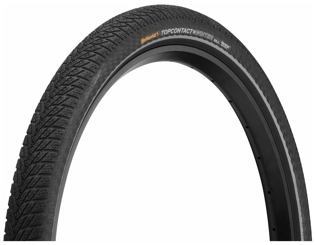 Continental Покрышка TopContact Winter II Premium, 26 x 2.2, (55-559) чёр./чёр. Reflex, складная, Vectran Breaker – 3/180 TPI – E50