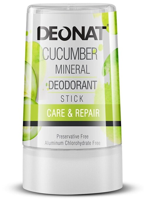 DEONAT Дезодорант Cucumber, кристалл (минерал), 40 мл, 40 г