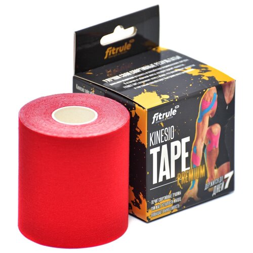 Кинезио тейп Fitrule Tape Premium 7,5 cм х 5 м (Красный) кинезио тейп fitrule tape 5 cм х 5 м черный