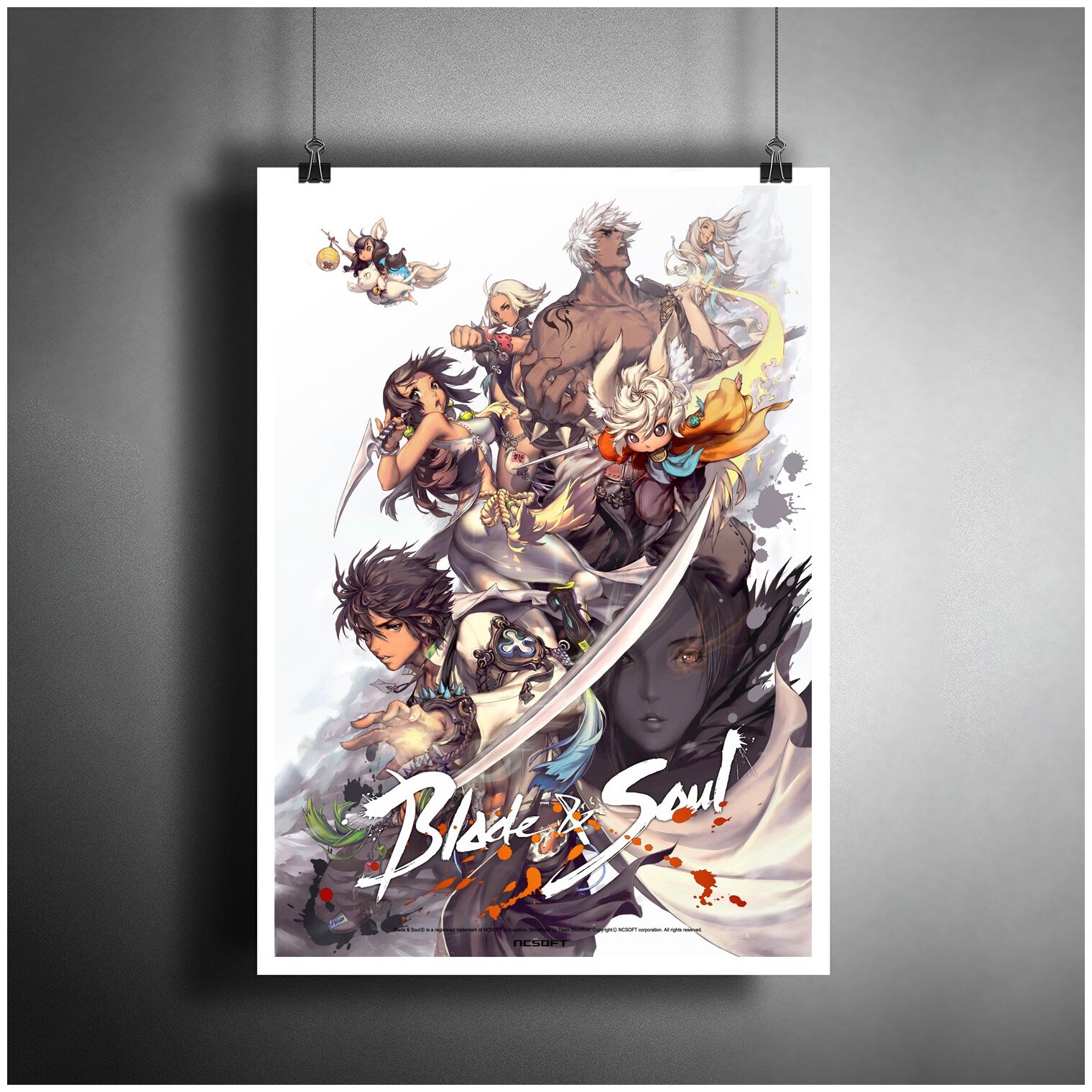 Постер плакат для интерьера "Аниме: BLADE & SOUL. Клинок И душа"/ Декор дома, офиса, бара. A3 (297 x 420 мм)
