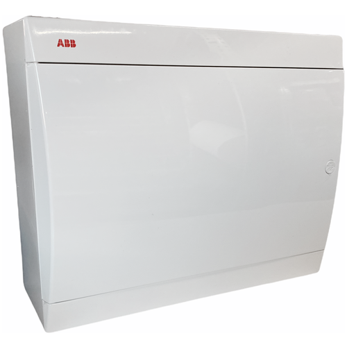 Распределительный пластиковый бокс наружного монтажа ABB Unibox 12 модулей, белый с непрозрачной дверью маркеры для автоматов st abb ghs2101945r0002 уп 100 шт