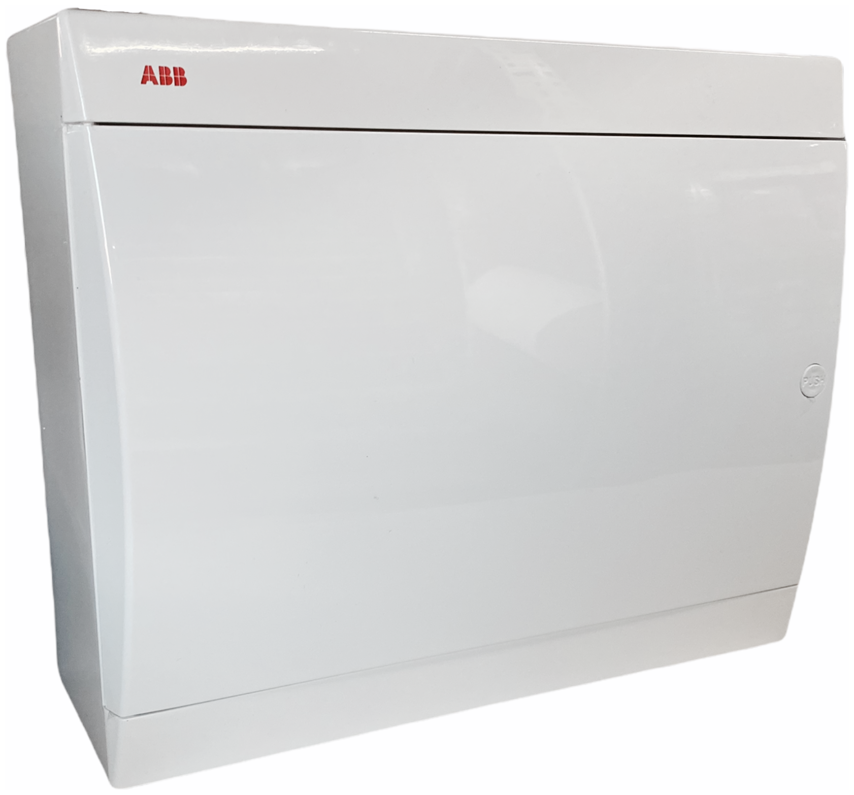 фото Распределительный пластиковый бокс наружного монтажа ABB Unibox 12 модулей, белый с непрозрачной дверью
