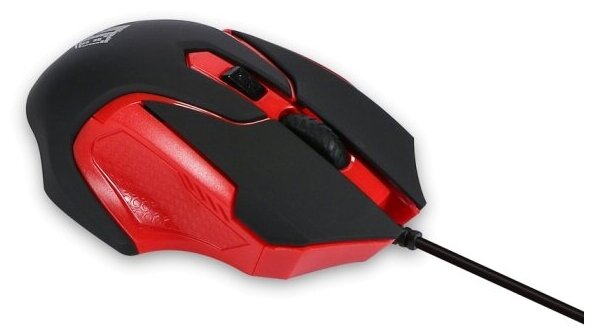 Проводная мышь JetA Comfort OM-U57 чёрно-красная 10001600dpi 3 кнопки USB