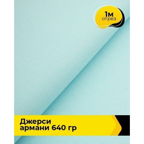 Ткань для шитья и рукоделия Джерси Армани 640 гр 1 м * 150 см, голубой 038