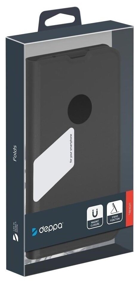 Чехол Book Cover Silk Pro для Samsung Galaxy A01 (2020), черный, Deppa, 87467