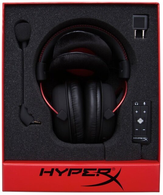 Гарнитура игровая HYPERX Cloud II, для ПК и игровых консолей, мониторные, черный / красный [4p5m0aa] - фото №12