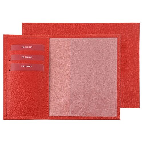 фото Обложка для паспорта cro-o-85-326, натуральная кожа, отделение для карт, красный premier+urb