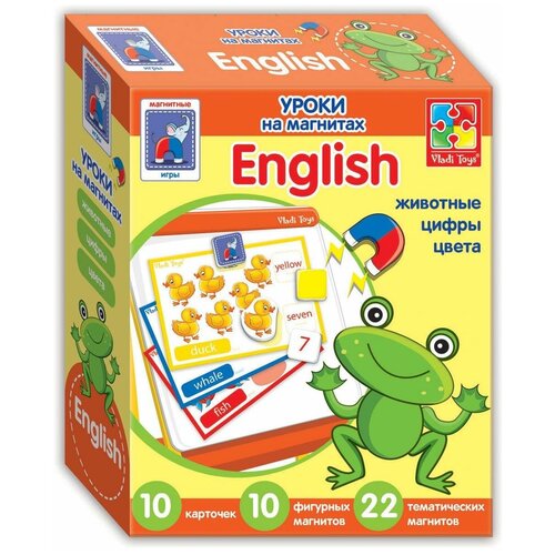 Vladi Toys Уроки на магнитах English Животные