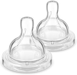 Соска Philips AVENT Anti-colic SCF634/27 силиконовая 6м+, 2 шт. бесцветный