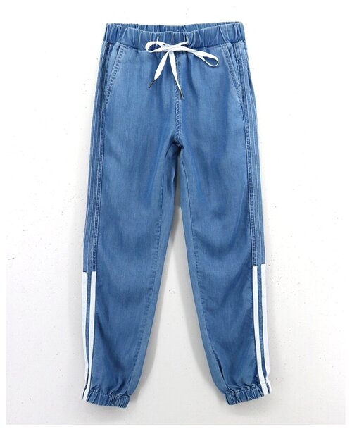 Школьные брюки джоггеры Deloras, размер 146, голубой
