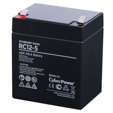 CyberPower батареи комплектующие к ИБП Аккумуляторная батарея RC 12-5 12V 5Ah