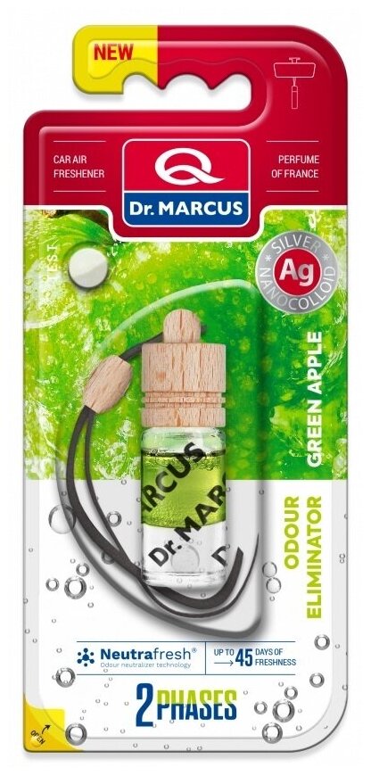 Освежитель воздуха Dr.Marqus 2 Phases Green Apple (2 фазы: нейтрализатор + ароматизатор) арт. 904