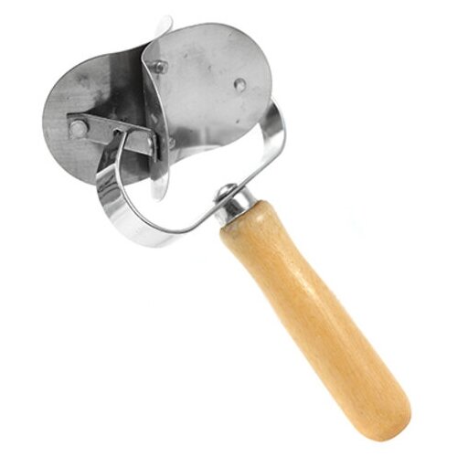 Нож для нарезки теста для вареников 16,5х9,5см, деревянная ручка