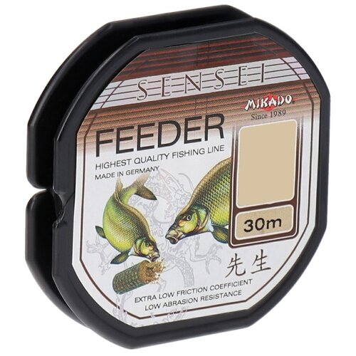 Монофильная леска MIKADO Sensei Feeder, 30 м, 3.3 кг, черный, 1 шт.
