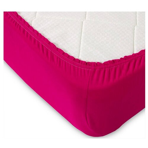 фото Простыня на резинке toontex пт, трикотаж, 200 х 200 см, фуксия