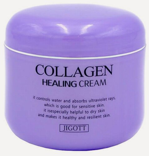 Изображение товара Jigott Collagen Healing Cream Ночной омолаживающий лечебный крем для лица с коллагеном, 100 мл