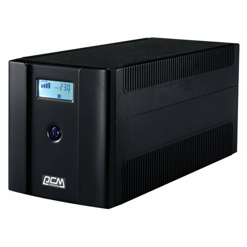 PowerCom RPT-1500AP LCD UPS (Line-Interactive, 1500VA/900W, Tower, 4xSchuko, LCD, USB) (1107535) ибп cyberpower источник бесперебойного питания ups line interactive 1500va 900w usb rj11 45 usb charger a c