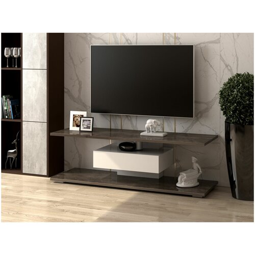 Тумба под телевизор Тоскана TV 1 ателье темный лак 140х44х46 см тумба под тв ящик напольная 17680₽