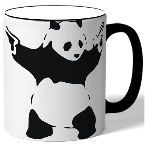 фото Кружка панда с пистолетами drabs