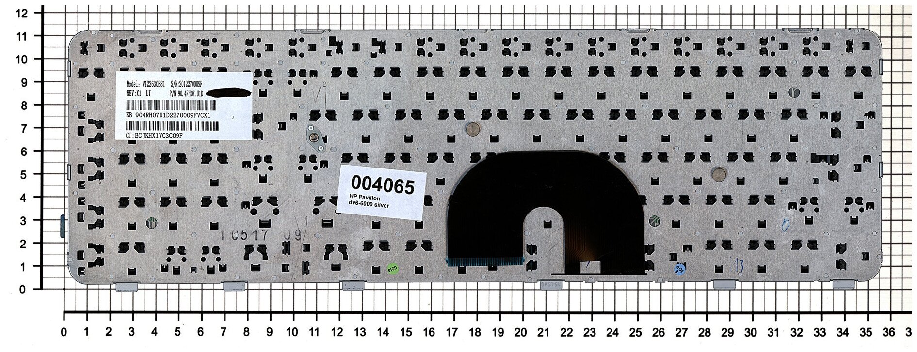 Клавиатура для ноутбука HP SG-48900-XAA серебристая с рамкой