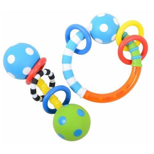 Веселые колечки набор из 2 разных погремушек для малышей от 0 месяцев 80201EP